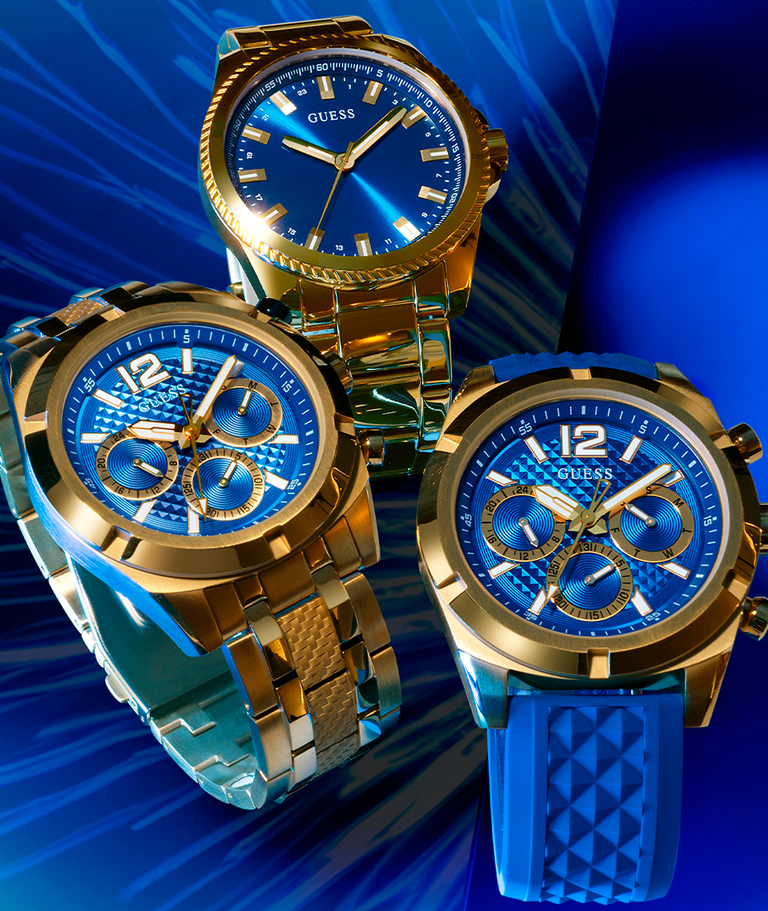 Cobalt Collection: Blue and Gold Watch Styles | GUESS Watches US