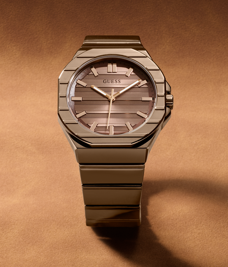 brown mens Guess watch