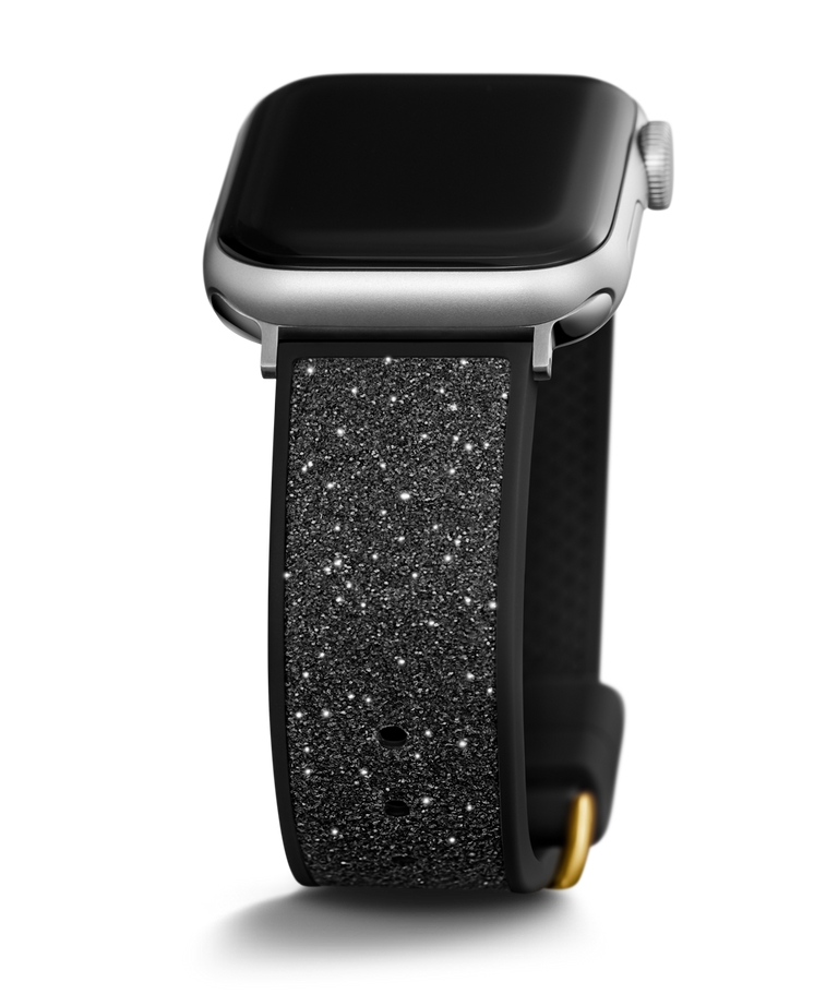 GUESS Glitter Leather on Silicone Band for Apple 38 40 mm Watch