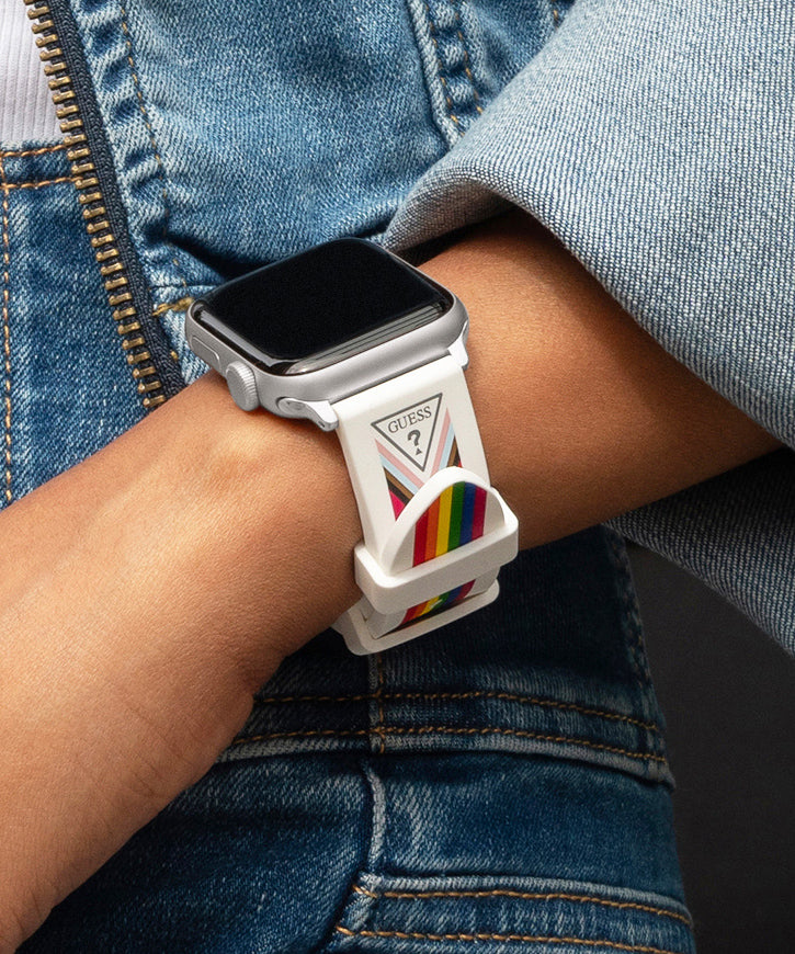 Mens Pride Apple Watch Band on wrist