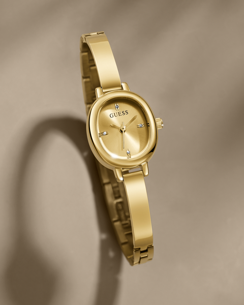 腕時計 ゲス GUESS GW0320L5 GUESS Ladies Sport Multifunction Glitz with Crystals 36mm Watch ? Black Dial GUESS Ladies Gold Tone Multi-function Watch - GW0320L5 | GUESS