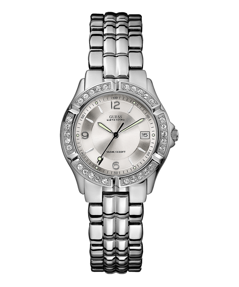 GUESS Ladies Silver Tone Date Watch G75511M GUESS Watches US