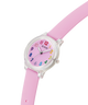 Pink watch with colorful numbers on a white background GUESS Kids Pink Clear Transparent Analog Watch lifestyle