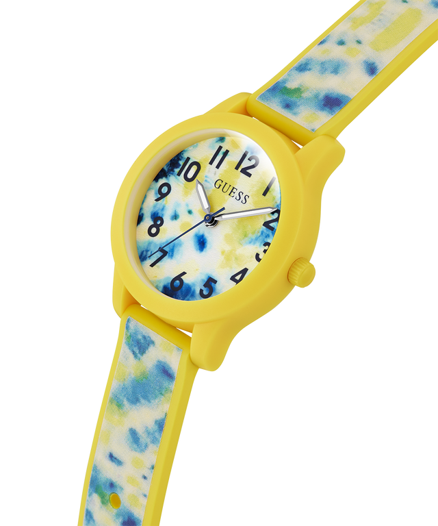 GUESS Kids Tie Dye Yellow Analog Watch GK0003L1 GUESS Watches US