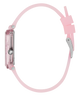 Pink watch with a clear case on a white background GUESS Kids Pink Transparent Analog Watch