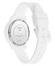 White watch with 'GUESS' branding on a white background