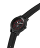 Black GUESS Kids Black Analog Watch with red accents on a white background lifestyle
