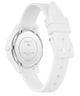 White GUESS Kids White Analog Watch with a visible brand logo on a transparent background
