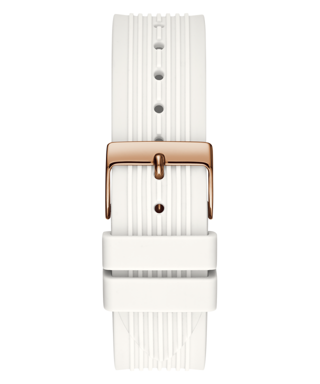 GUESS Ladies White Rose Gold Tone Multi-function Watch back