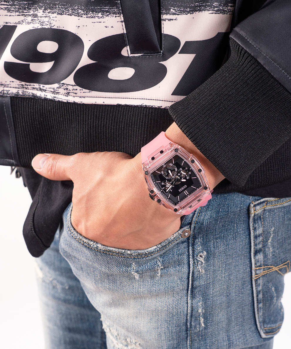 SPORTING PINK LIMITED EDITION 43MM PINK & BLACK WATCH lifestyle image