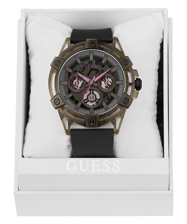 GUESS Mens Sporting Pink Limited Edition Watch packaging