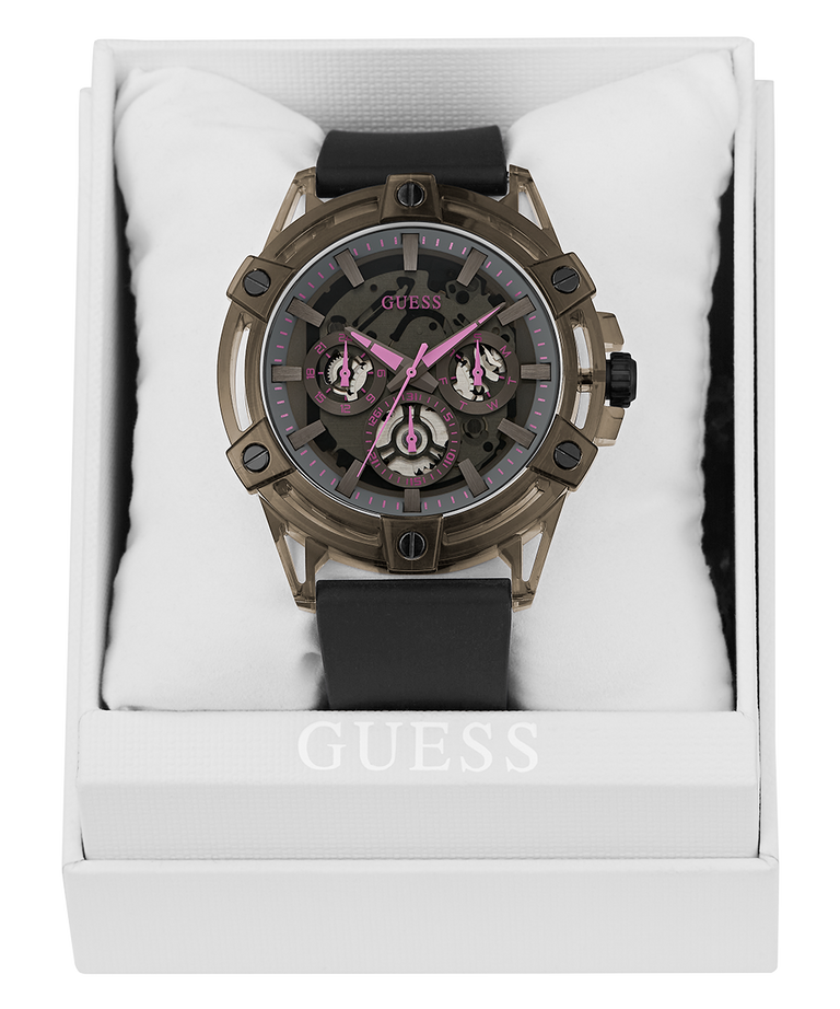 GUESS Mens Sporting Pink Limited Edition Watch packaging