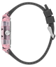 Black strap with a GUESS Mens Sporting Pink Multi-function Watch on a white background