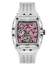 GUESS Mens Sporting Pink Transparent Multi-function Watch