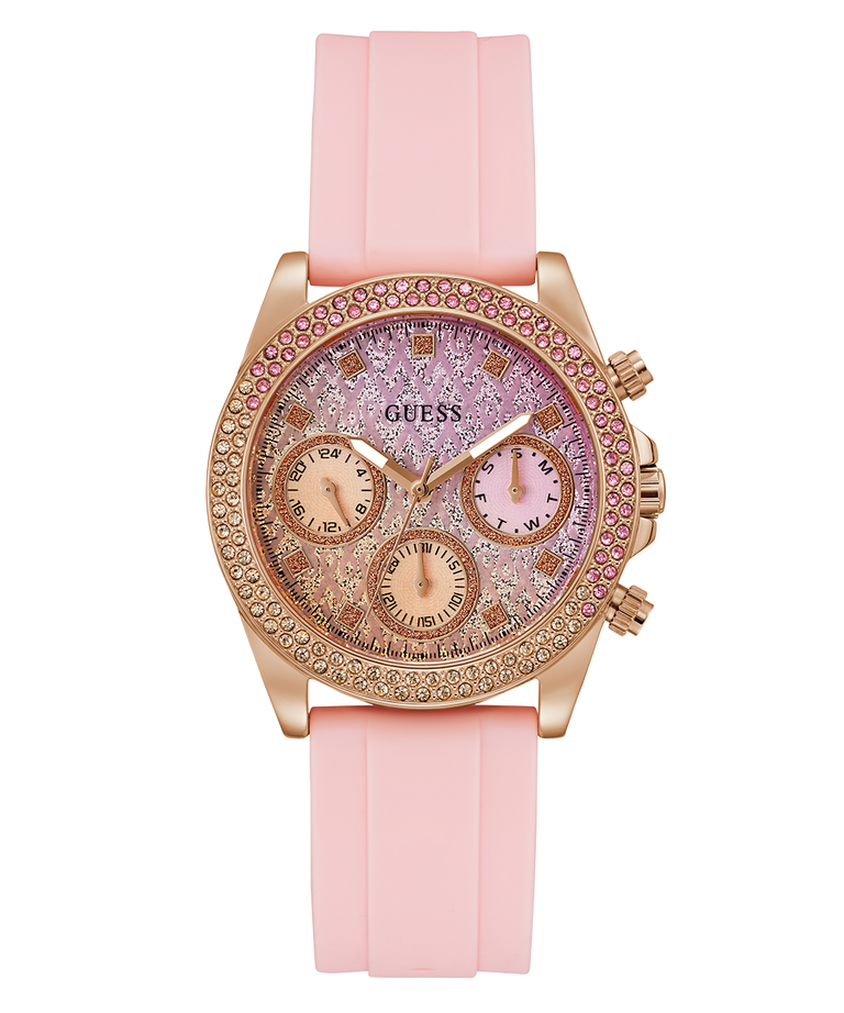 GUESS Ladies Pink Rose Gold Tone Multi-function Watch secondary image