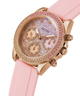 GUESS Ladies Pink Rose Gold Tone Multi-function Watch lifestyle image