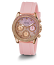 GUESS Ladies Pink Rose Gold Tone Multi-function Watch main image