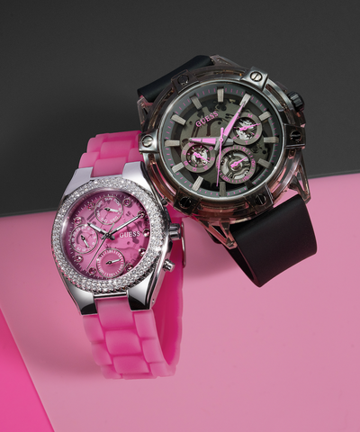 Women & Mens Breast cancer awareness pink watches lifestyle