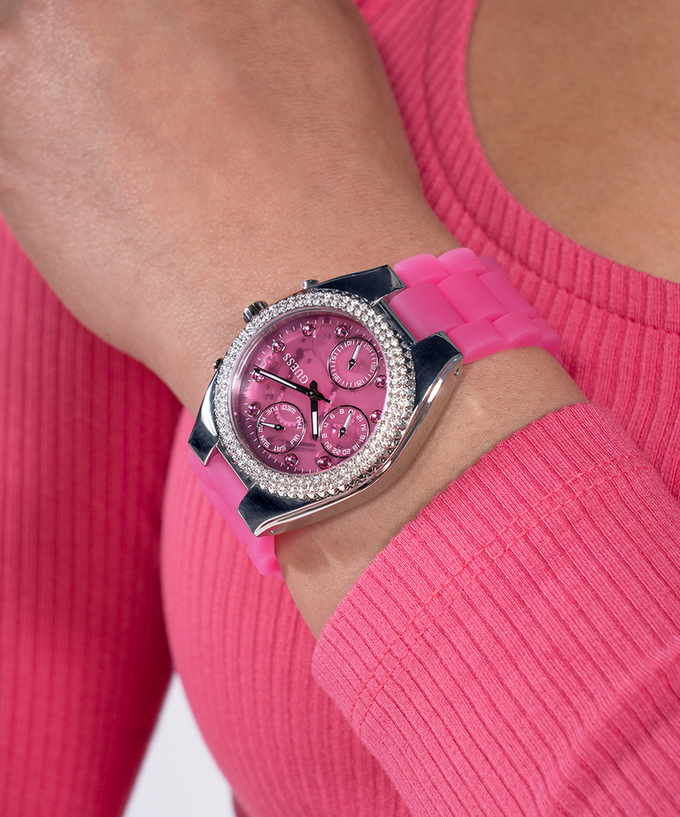 GUESS Ladies Sparkling Pink Limited Edition Watch lifestyle