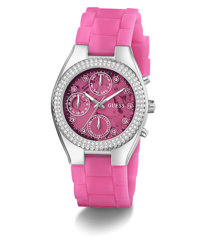 GUESS Ladies Sparkling Pink Limited Edition Watch angle