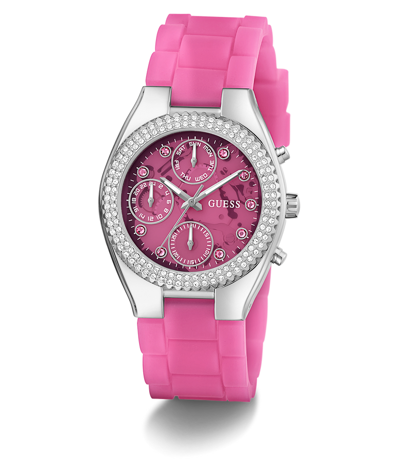 GUESS Ladies Sparkling Pink Limited Edition Watch angle