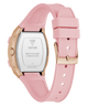GUESS Ladies Sparkling Pink Rose Gold Tone Multi-function Watch with rose gold accents on a white background