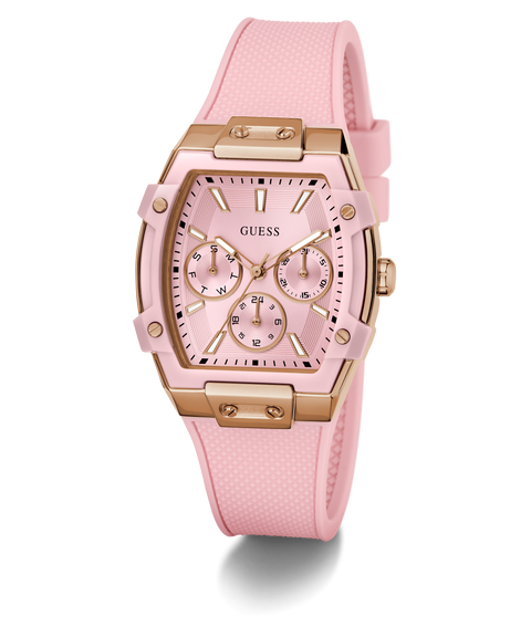 GUESS Ladies Sparkling Pink Rose Gold Tone Multi-function  display picture 2