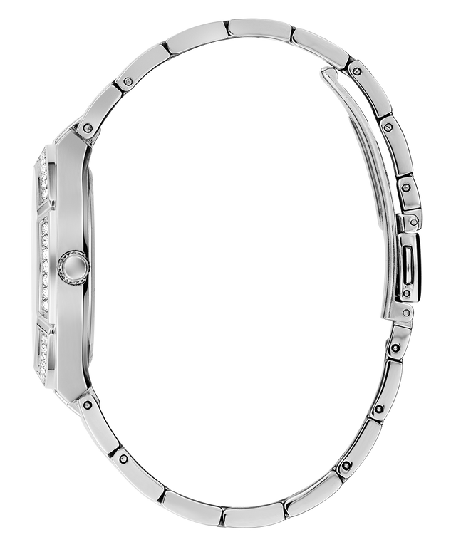 GUESS Ladies Silver Tone Analog Watch side view