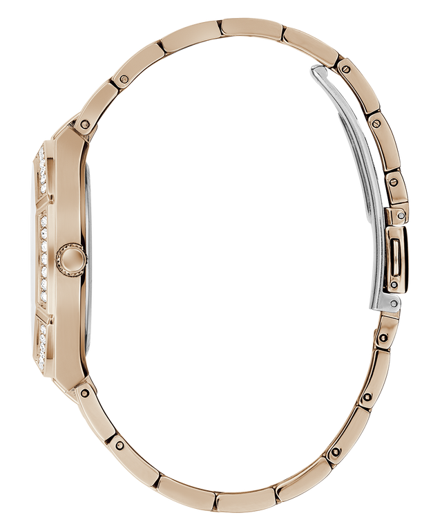 GUESS Ladies Rose Gold Tone Analog Watch side