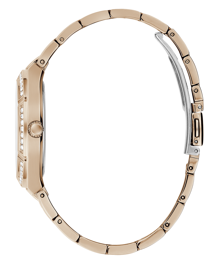 GUESS Ladies Rose Gold Tone Analog Watch side