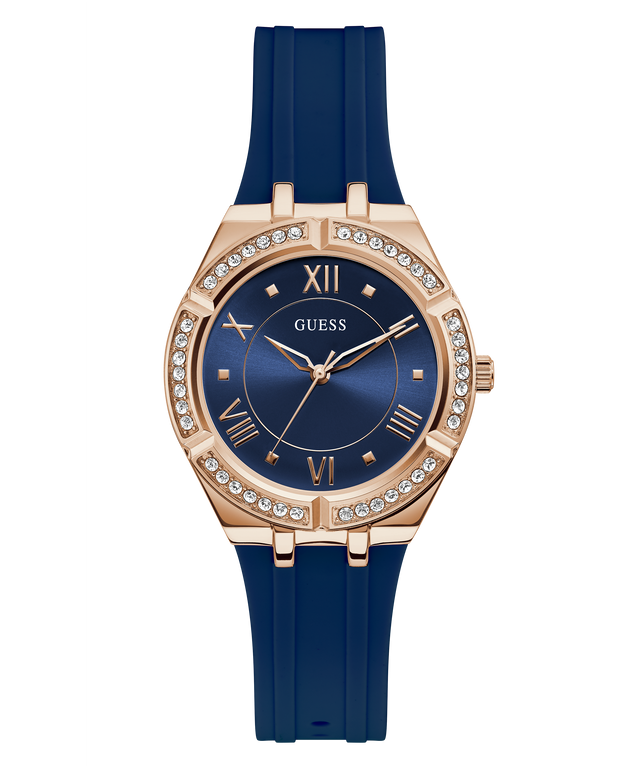 GUESS Ladies Blue Rose Gold Tone Analog Watch secondary image