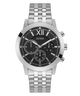 GUESS Mens 45 Silver-Tone  Dress Watch