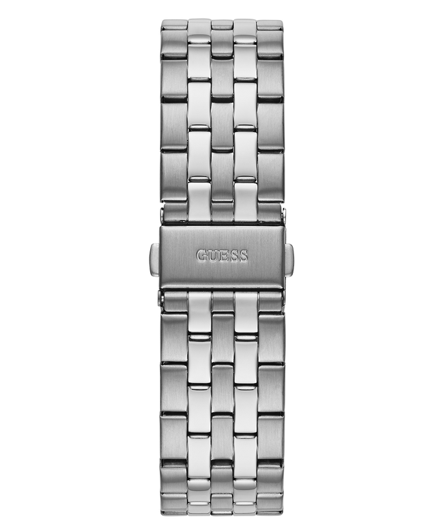 GUESS Mens 45 Silver-Tone  Dress Watch