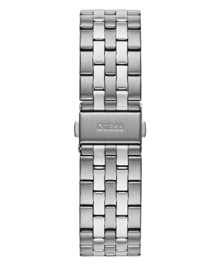 GUESS Mens 45 Silver-Tone  Dress Watch