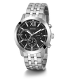 GUESS Mens 45 Silver-Tone  Dress Watch