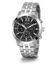 GUESS Mens 45 Silver-Tone  Dress Watch