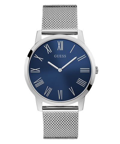 GUESS Mens Silver Tone Analog Watch