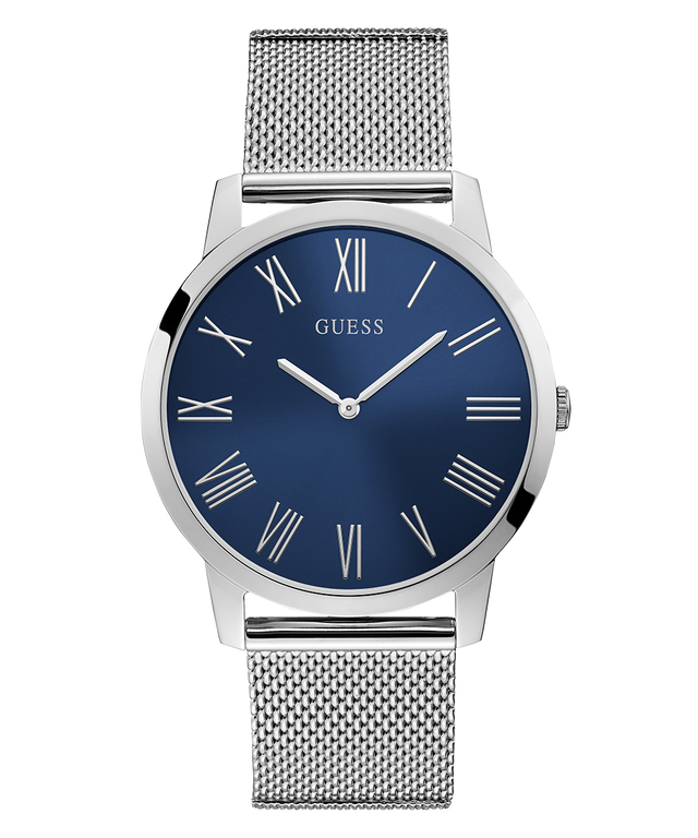 GUESS Mens Silver Tone Analog Watch