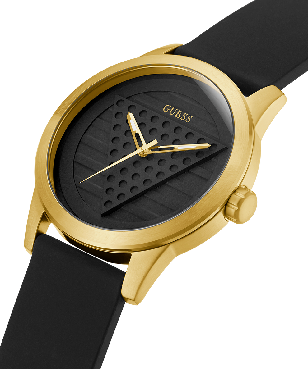 GUESS Mens Black Gold Tone Analog Watch GW0200G1 GUESS Watches US