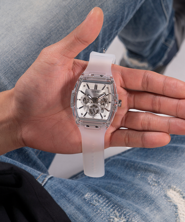 GUESS Mens Clear Multi-function Watch lifestyle