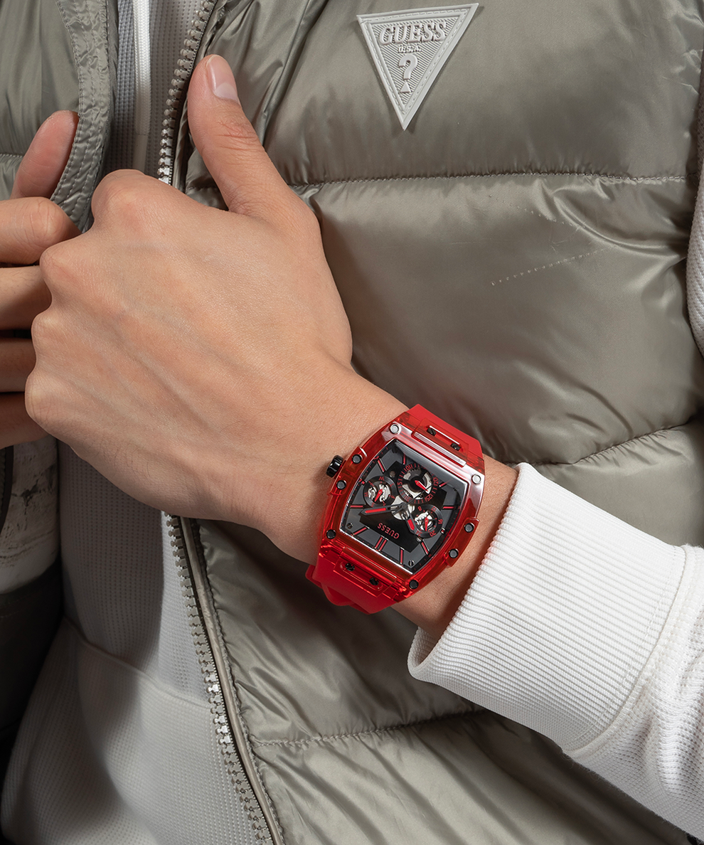 GUESS Mens Red Multi function Watch GW0203G5 GUESS Watches US
