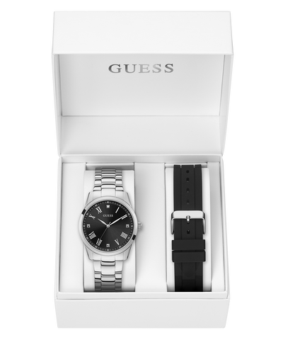 Reloj analógico GUESS en tono plateado para hombre