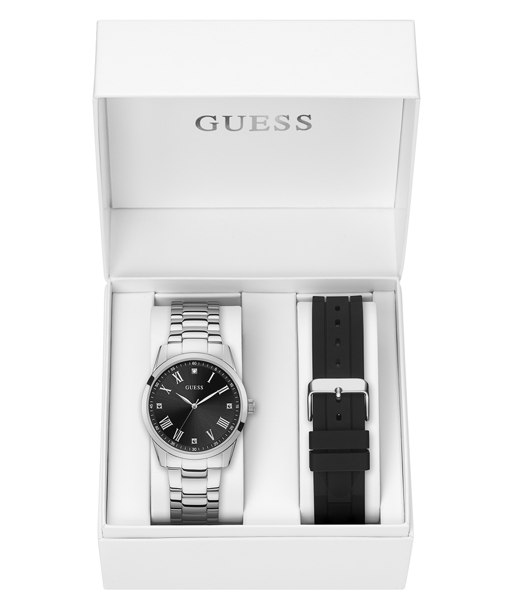 Reloj analógico GUESS en tono plateado para hombre