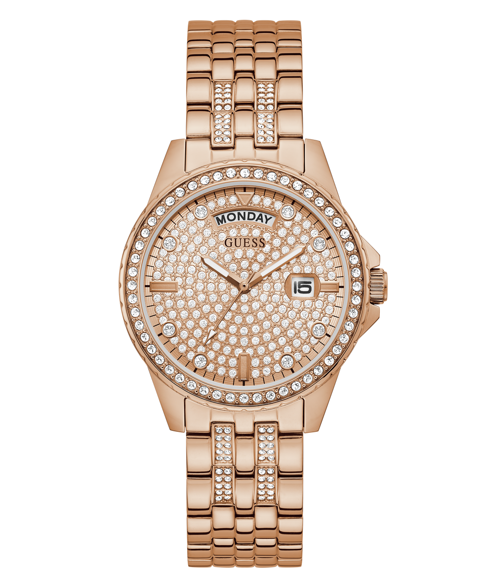 GUESS Ladies Rose Gold Tone Date Watch straight image