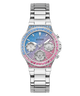 Guess watch with colorful gemstones on a white background