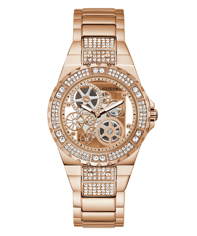 GUESS Ladies Rose Gold Tone Analog Watch