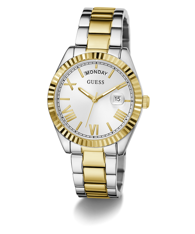 GW0308L6 GUESS Ladies 2-Tone Day/Date Watch angle