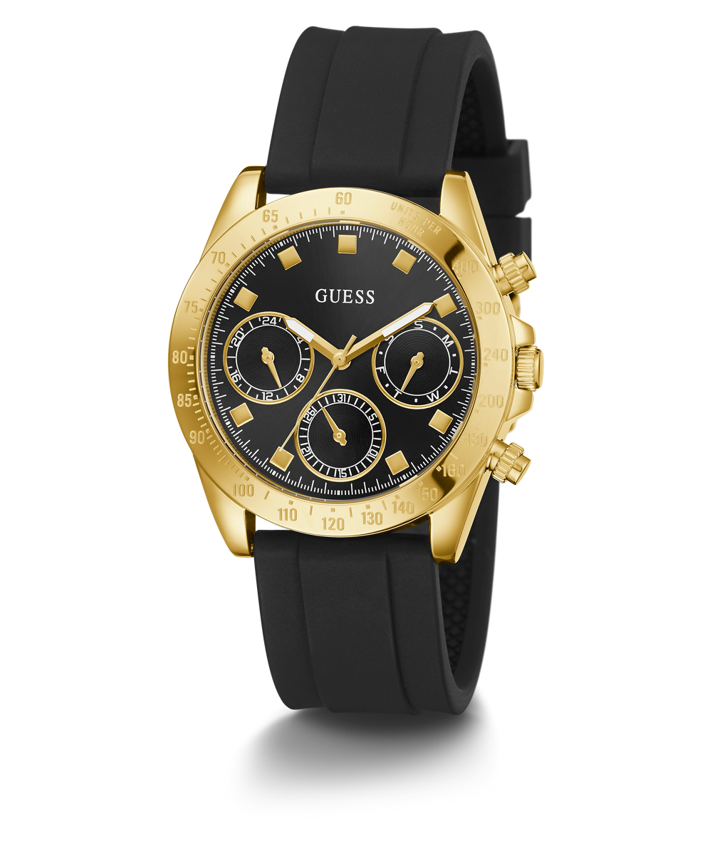 GUESS Ladies Black Gold Tone Multi-function Watch main image