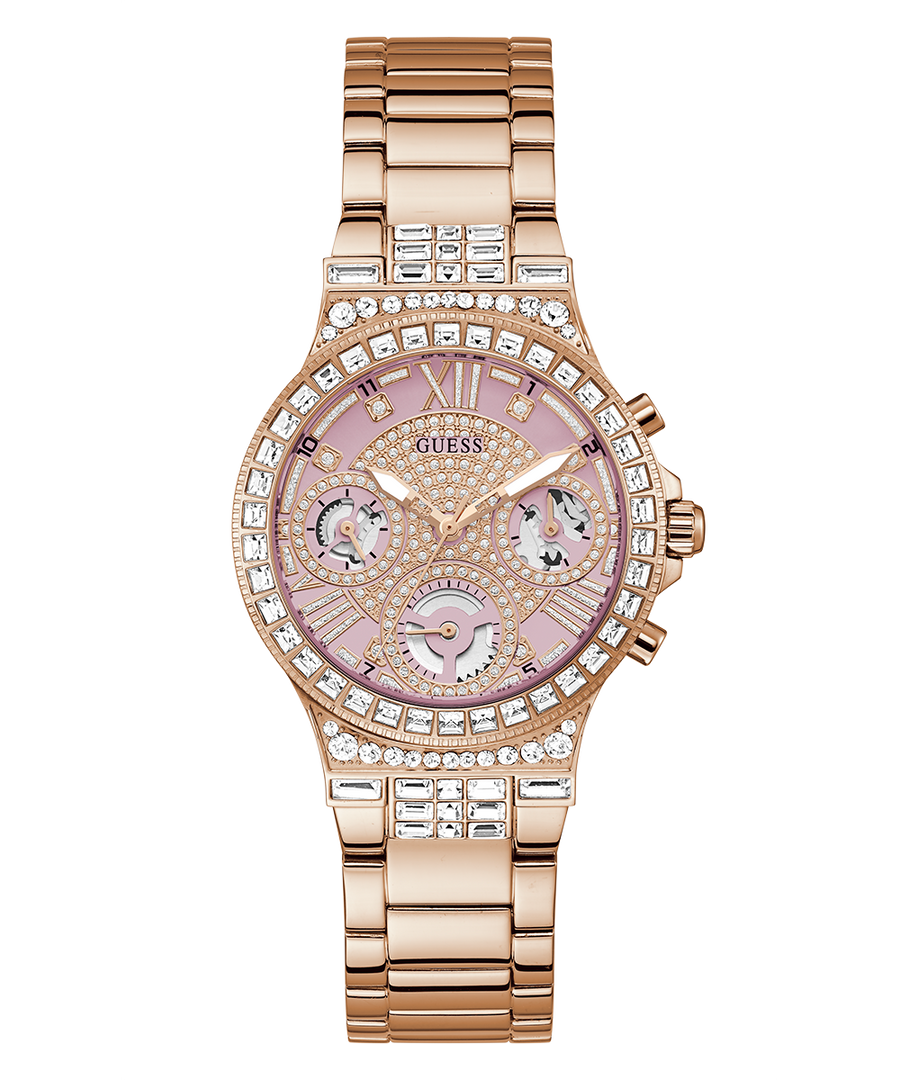 GUESS Ladies Rose Gold Tone Multi-function Watch