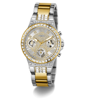 Gold and silver watch with intricate design on a white background GW0320L7